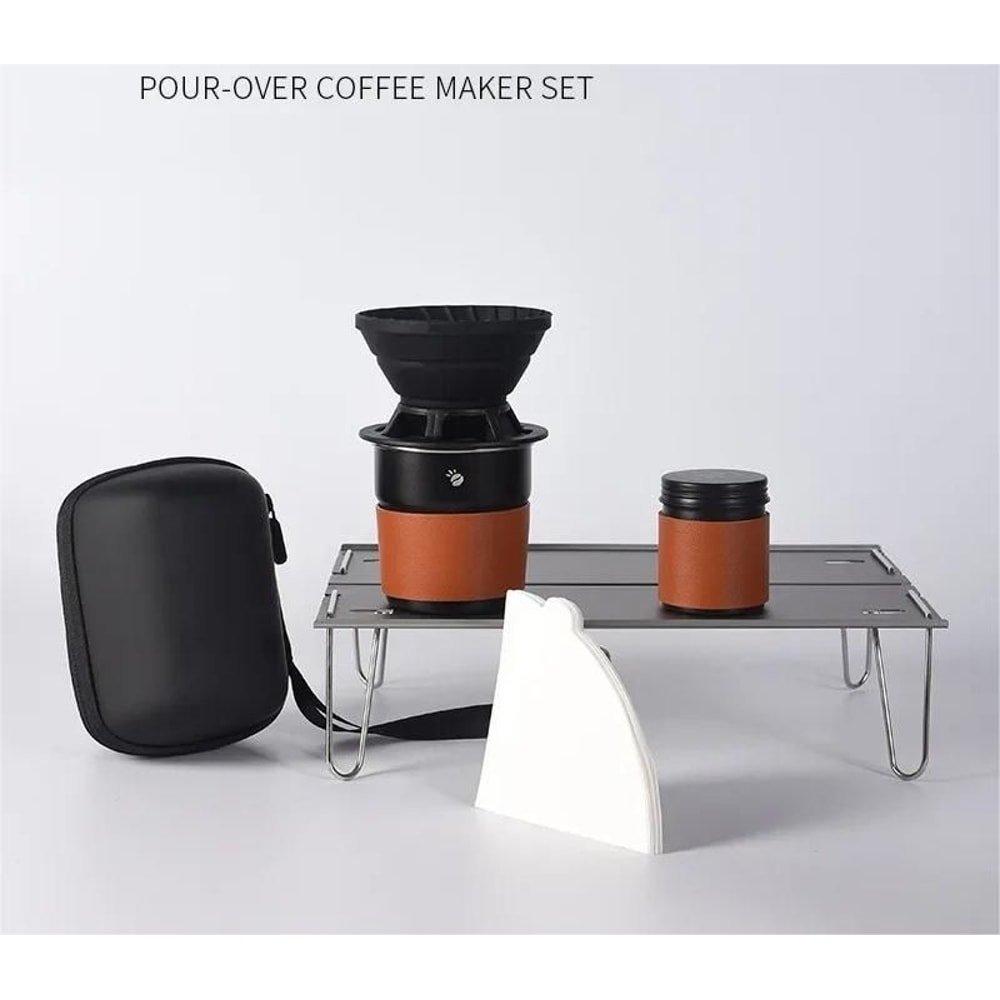 Travel Hand Brewed Coffee Set With Silicone Filter And Mug 8