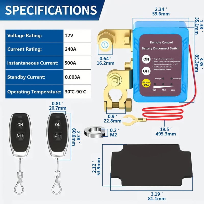 Remote Battery Disconnect Switch With Remote Control 1