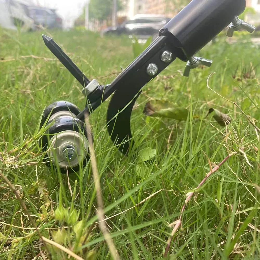 Heavy Duty Garden Weeder With Auxiliary Wheels And Lawn Cutter 2