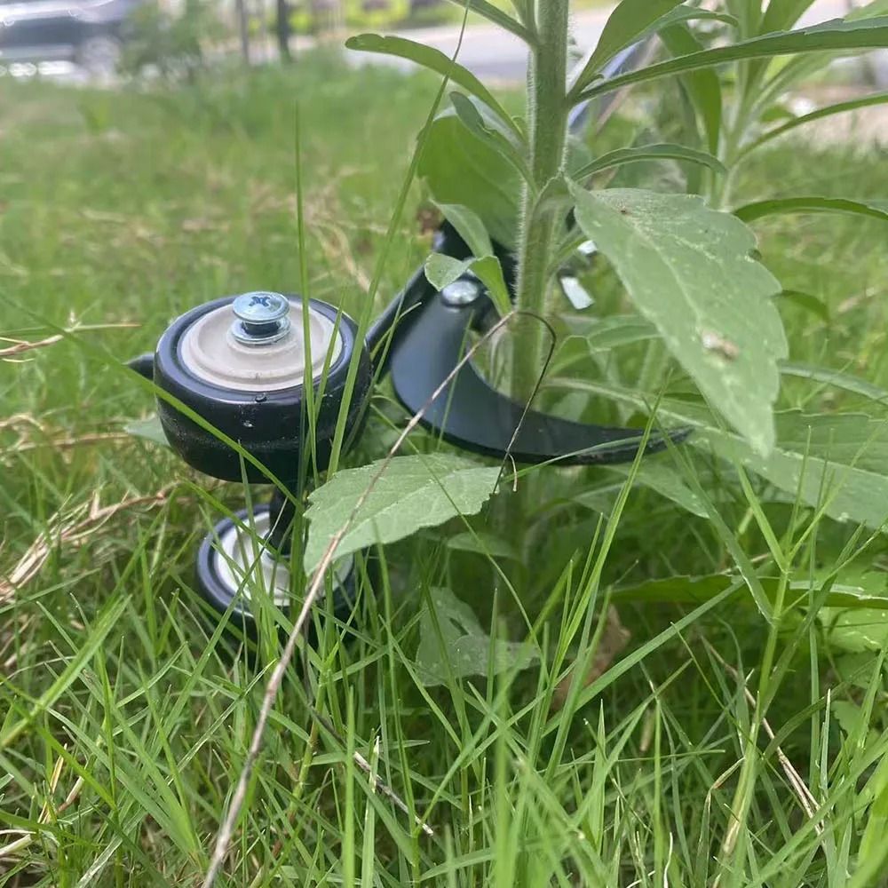 Heavy Duty Garden Weeder With Auxiliary Wheels And Lawn Cutter 4