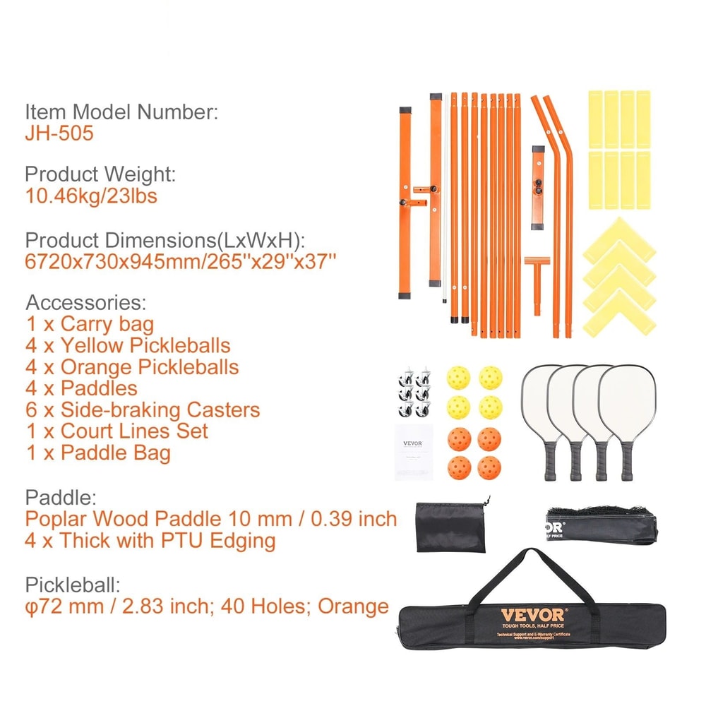 Portable 22 Foot Regulation Pickleball Net System 7