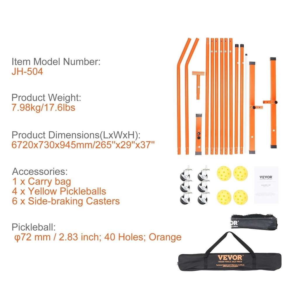 Portable 22 Foot Regulation Pickleball Net System 8