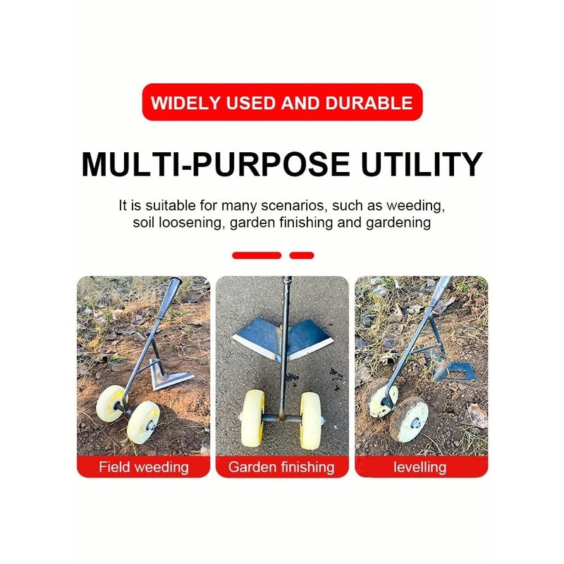 Manual Push Wheel Hoe For Efficient Weeding And Soil Cultivation 3