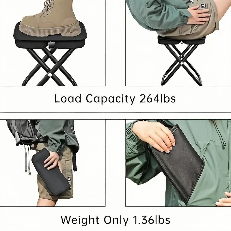 Folding Camping Stool With Compact Storage Bag 4