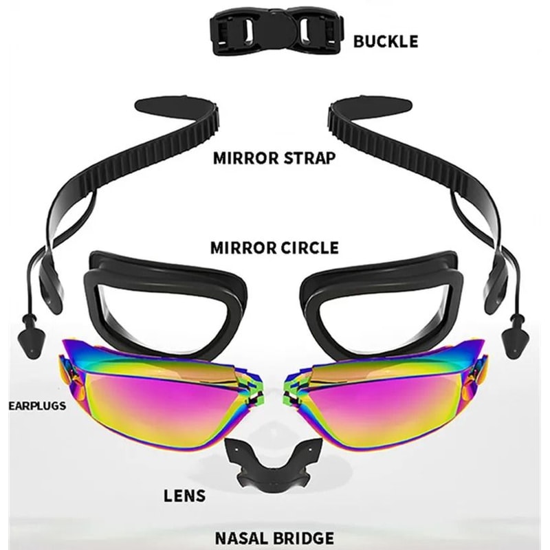 Anti Fog Swim Goggles And Earplugs Set 4