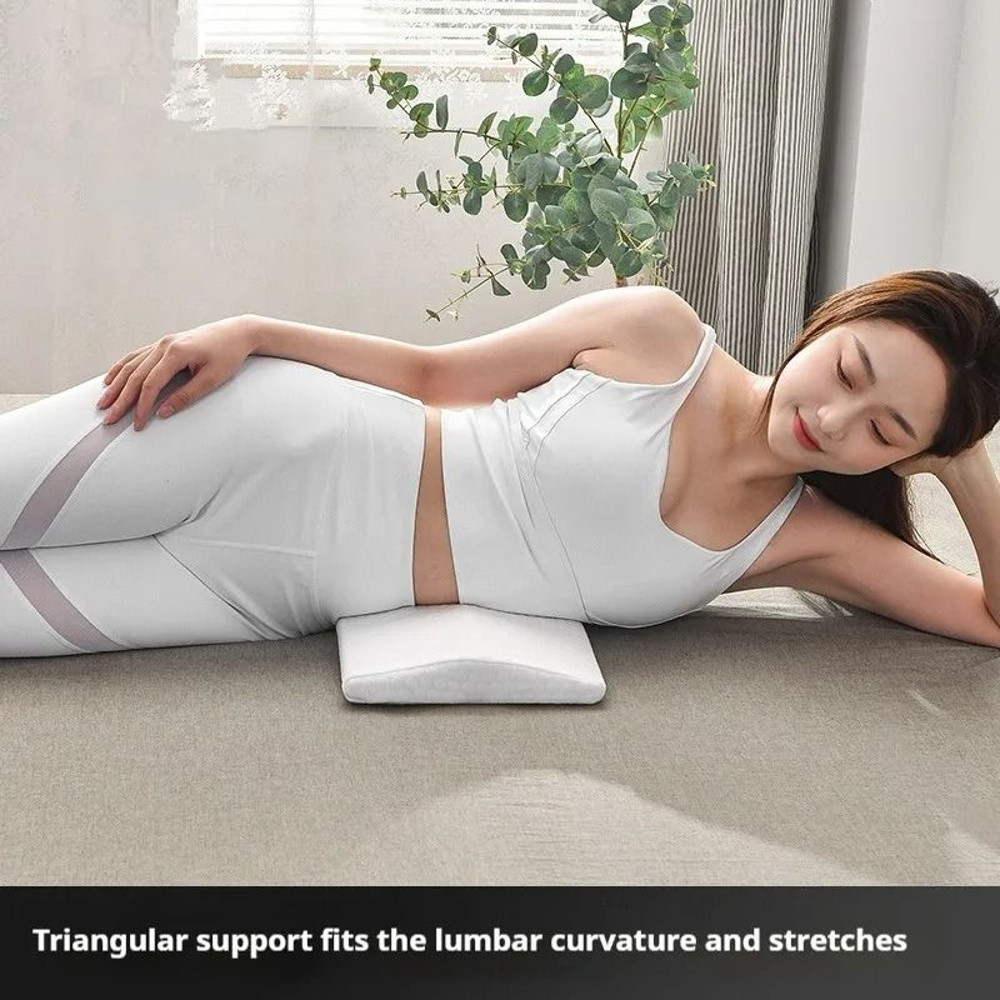 Lumbar Support Memory Foam Pillow For Back Pain Relief 0