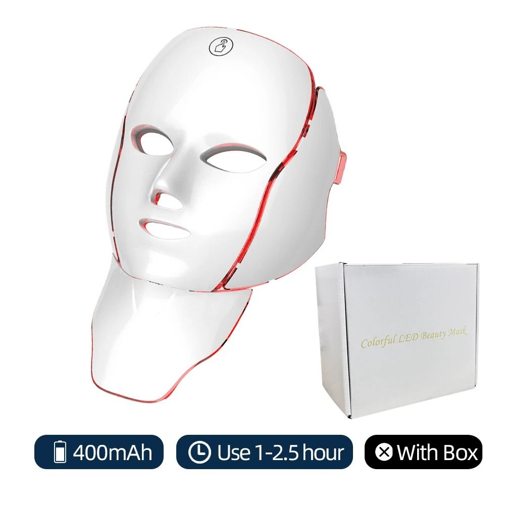 LED Facial And Neck Light Therapy Mask For Skin Rejuvenation 7
