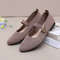 Comfort Knit Pointed Toe Ballet Flats Lightweight Breathable Slip On Loafers For Everyday Wear 9