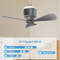 Portable Ceiling Fan Rechargeable Air Circulator With LED Light And Remote Control 4