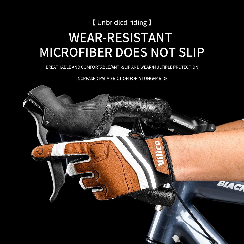 Microfiber Anti Slip Cycling Gloves For Enhanced Grip And Comfort 3
