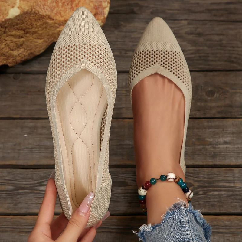 Pointed Knit Flats For Stylish Comfort And Versatile Wear 3