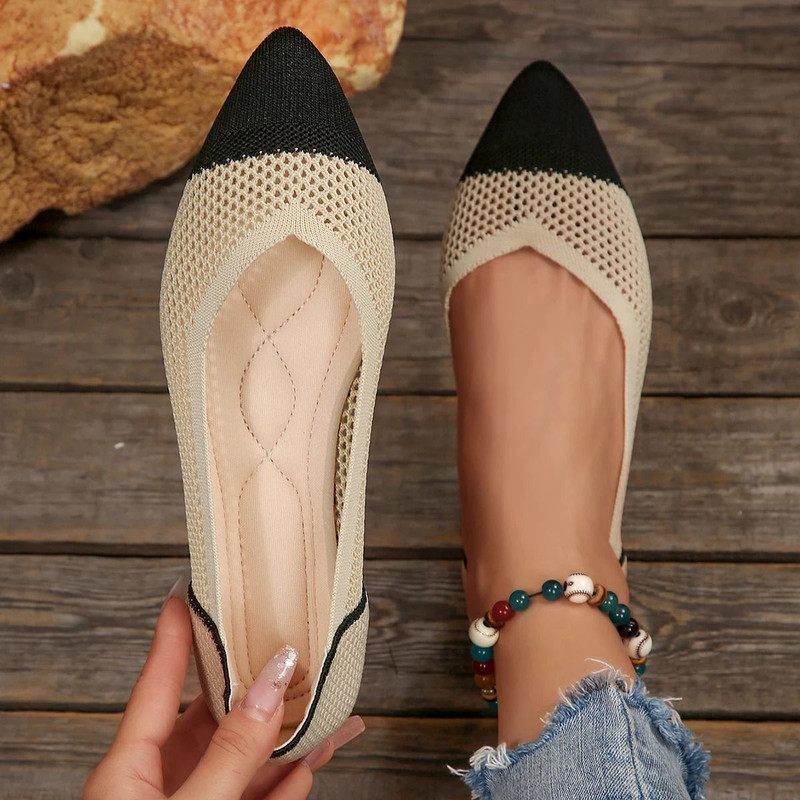Pointed Knit Flats For Stylish Comfort And Versatile Wear 6