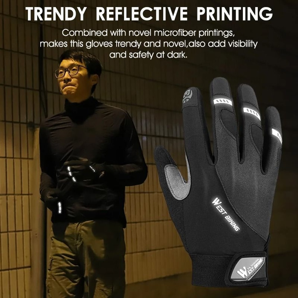 Thermal Touch Screen Cycling Gloves For All Season Riding 0