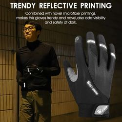 thermal touch screen cycling gloves for all season riding