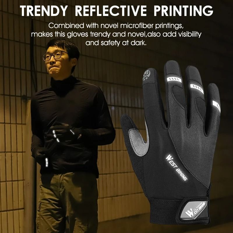 Thermal Touch Screen Cycling Gloves For All Season Riding 0