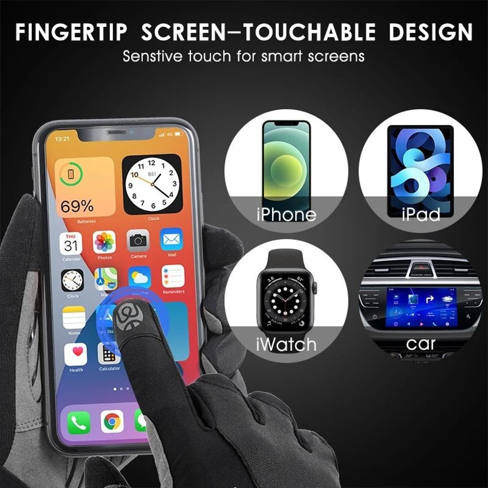 Thermal Touch Screen Cycling Gloves For All Season Riding 1