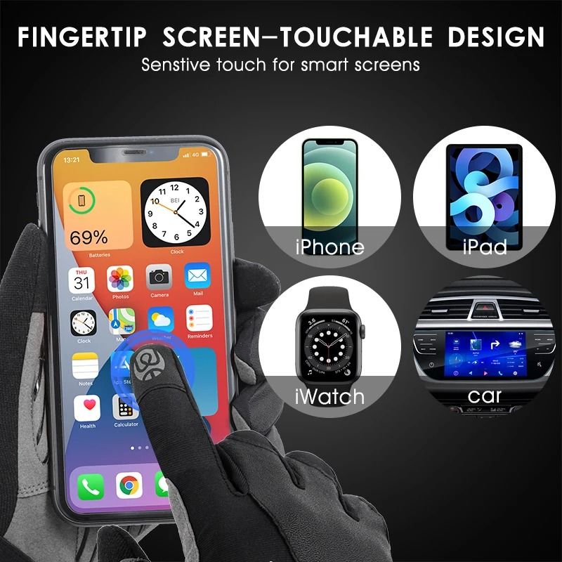 Thermal Touch Screen Cycling Gloves For All Season Riding 1
