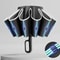 Automatic Reverse Folding Umbrella With Reflective Stripe For Windproof Use 6