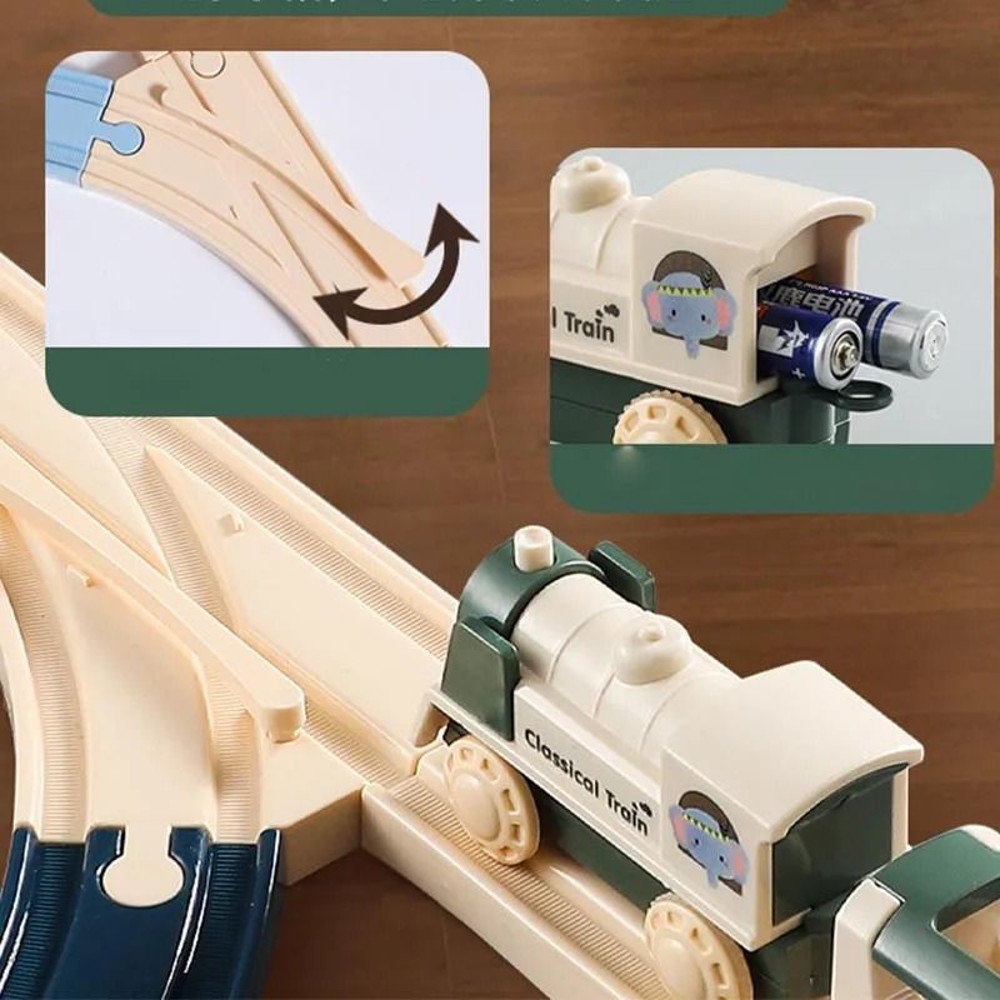 DIY Electric Christmas Train Set With Track For Kids Creative Play 1