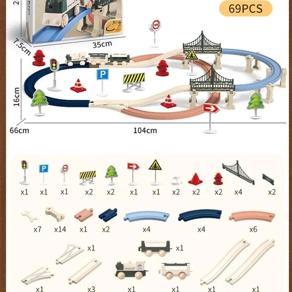 DIY Electric Christmas Train Set With Track For Kids Creative Play 5