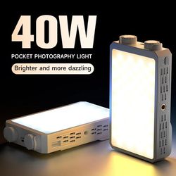 portable bi color led camera light with rechargeable battery