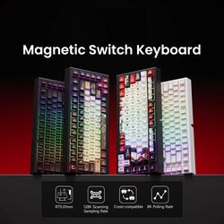 wired compact gaming keyboard with magnetic switches and rgb lighting