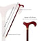 Elegant Detachable German Beech Walking Cane With Red Wooden Handle 2