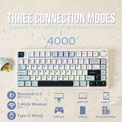 compact wireless rgb keyboard with gasket structure and knob control