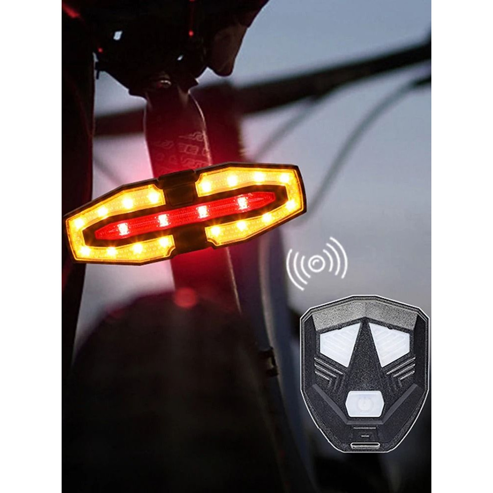 Rechargeable Bike Rear Light With Turn Signals And Remote Control 5