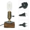 Wood Table Lamp With Option For Bulb 4