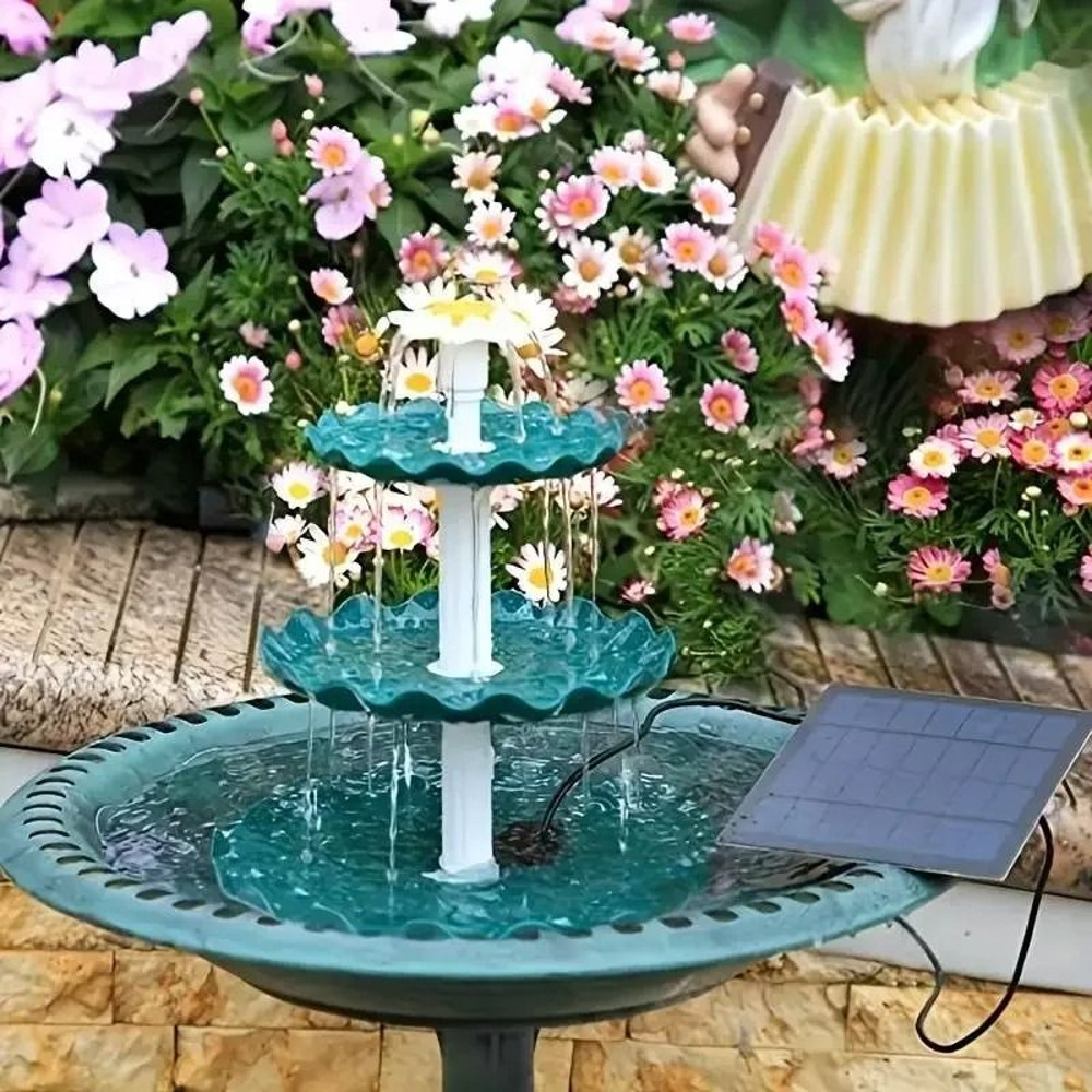 Solar Bird Bath Fountain Kit 6