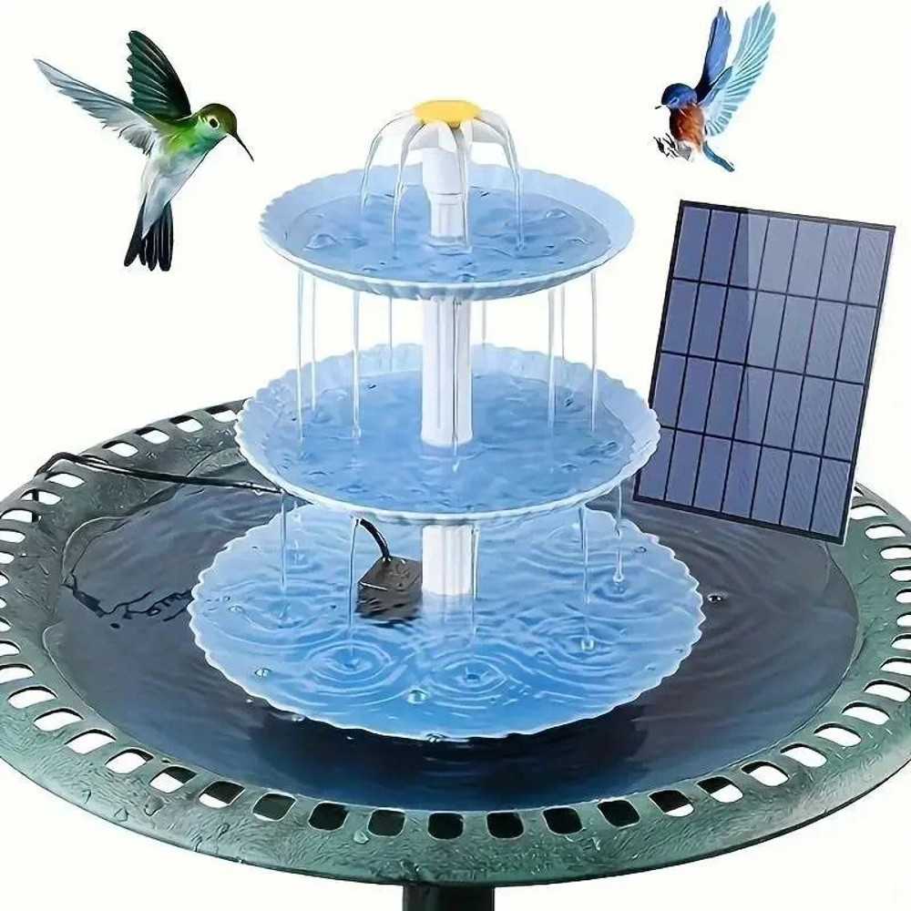 Solar Bird Bath Fountain Kit 8