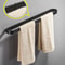 Nail Free Black Aluminum U Pattern Towel Rack 1