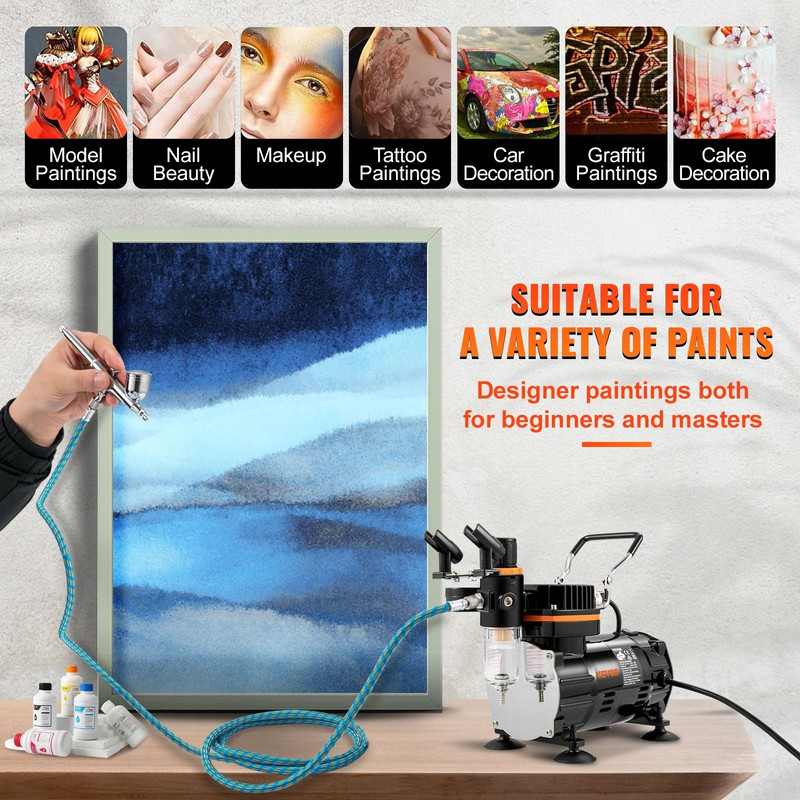 Professional Dual Action Electric Airbrush Kit 1