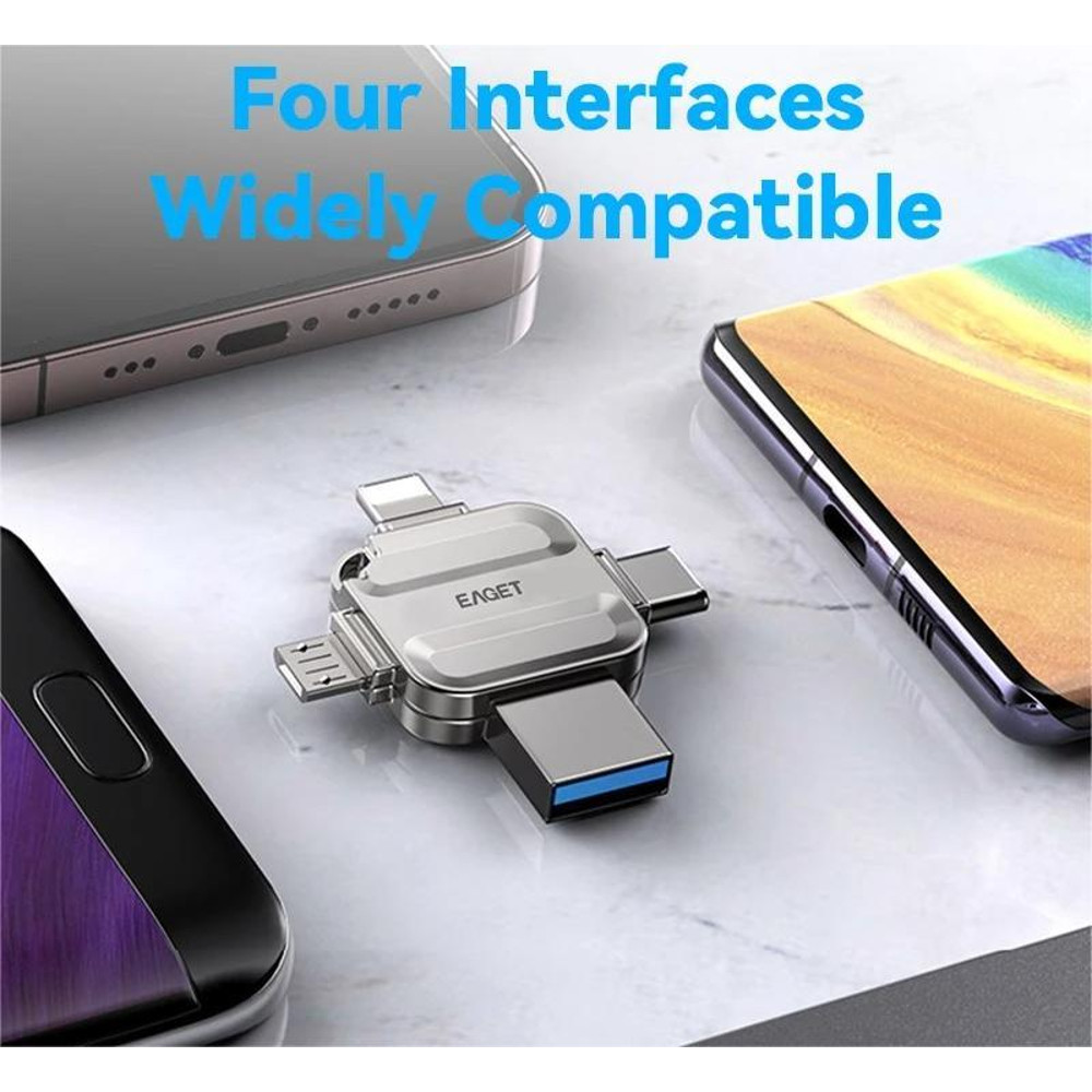 4 In 1 USB Flash Drive With Type C Micro And Lightning Ports 1