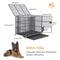 Heavy Duty Metal Dog Crate With Lockable Wheels And Tray 5
