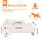 Elevated Pet Sofa Bed With Wood Legs And Waterproof Cozy Pad 4