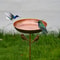 Freestanding Metal Bird Bath And Feeder For Outdoor Decor 2
