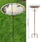 Freestanding Metal Bird Bath And Feeder For Outdoor Decor 16