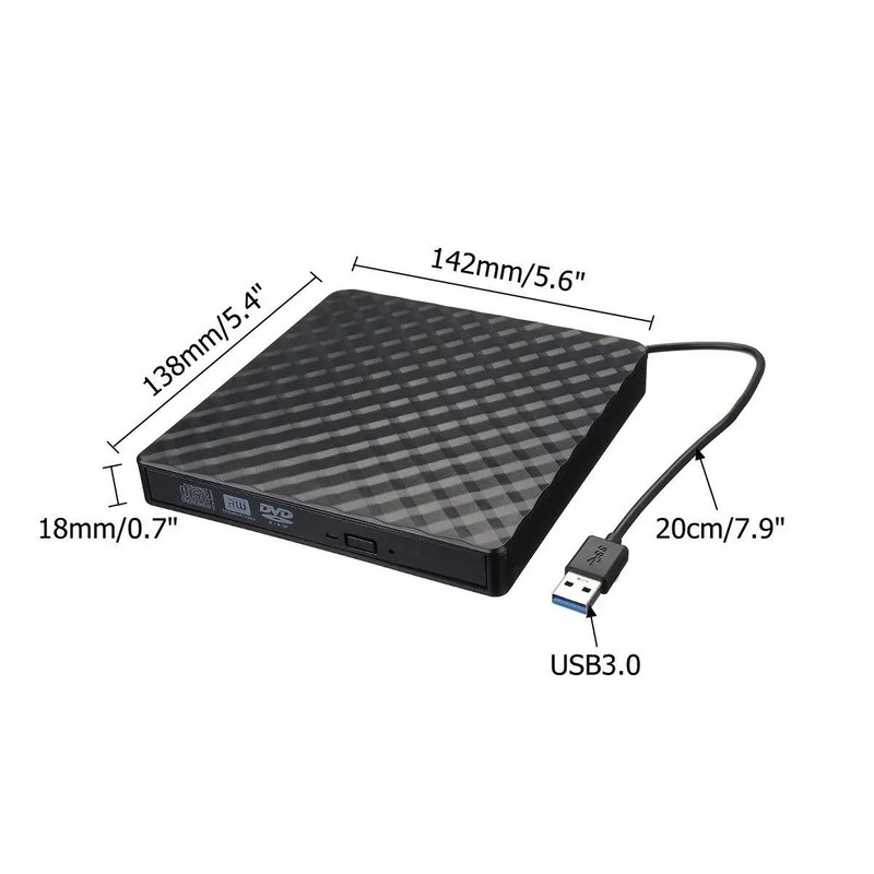 Ultra Slim Portable Optical Drive With USB And Type C Connectivity 4