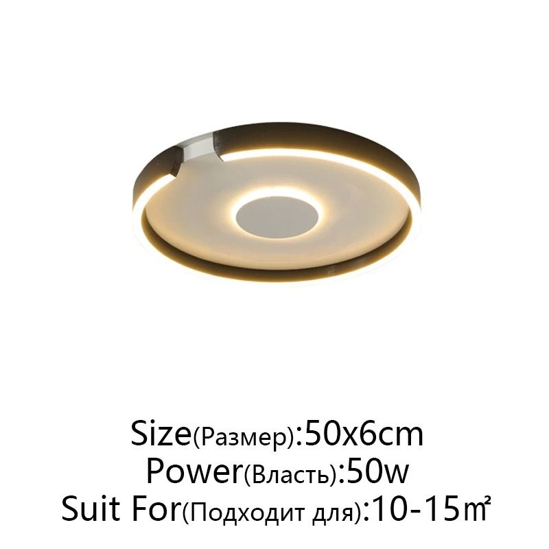 Modern LED Ceiling Light In Rose Gold White Or Black For Indoor Home Lighting 12