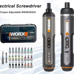 compact usb charged cordless screwdriver with 30 bit set for diy convenience
