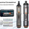 Compact USB Charged Cordless Screwdriver With 30 Bit Set For DIY Convenience 0