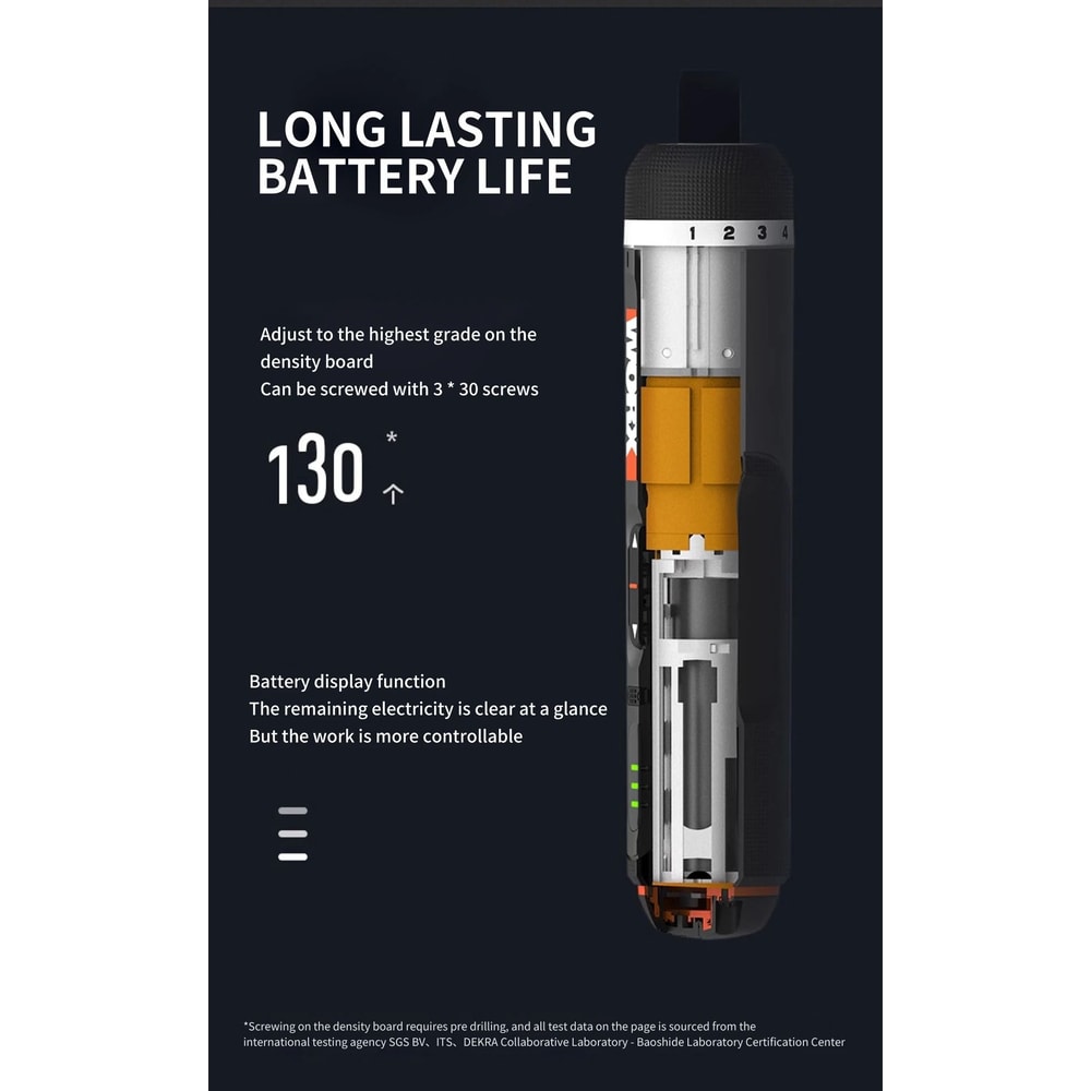 Compact USB Charged Cordless Screwdriver With 30 Bit Set For DIY Convenience 4