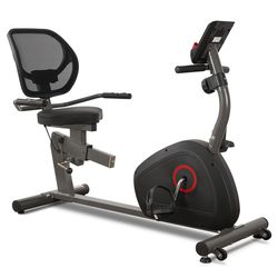 recumbent exercise bike with large seat quiet ride and heart rate sensor