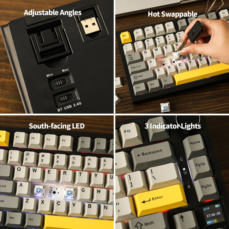 Premium Wireless Mechanical Keyboard With TFT Display 5