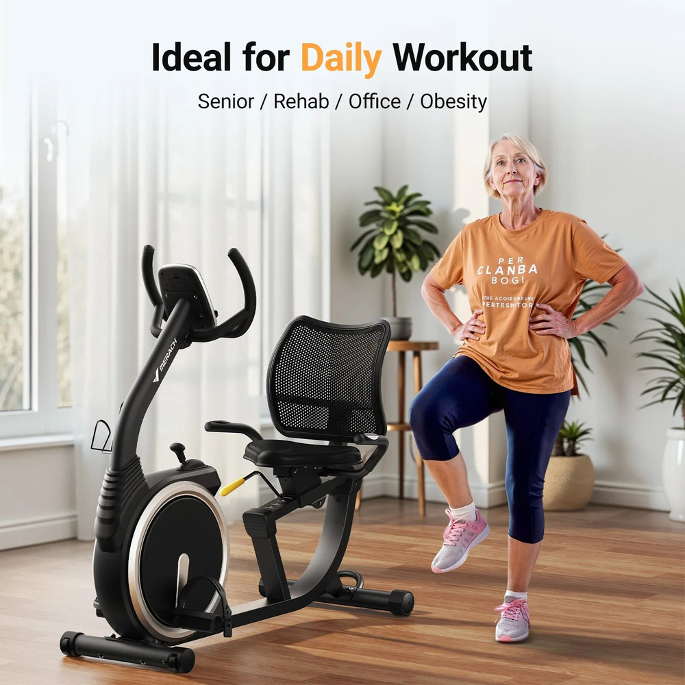 Premium Recumbent Exercise Bike For Quiet Comfortable Home Workouts 3