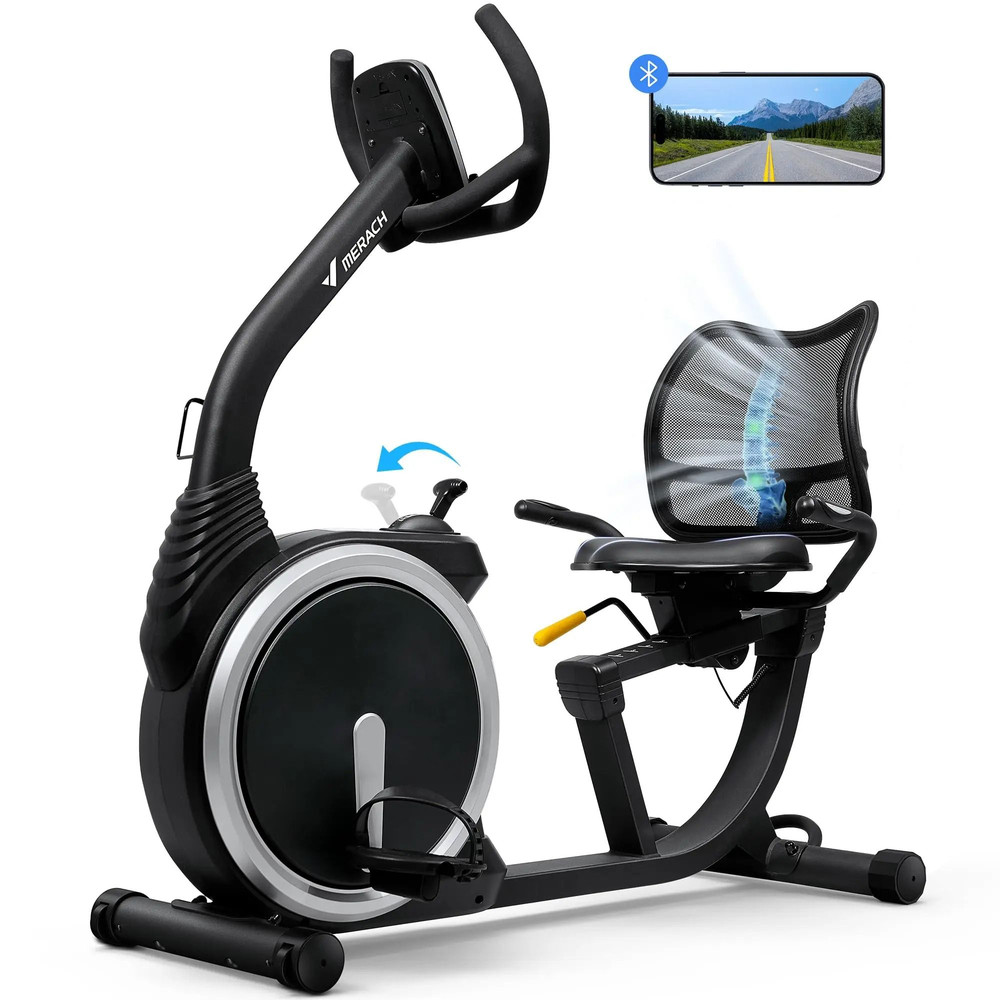 Premium Recumbent Exercise Bike For Quiet Comfortable Home Workouts 5