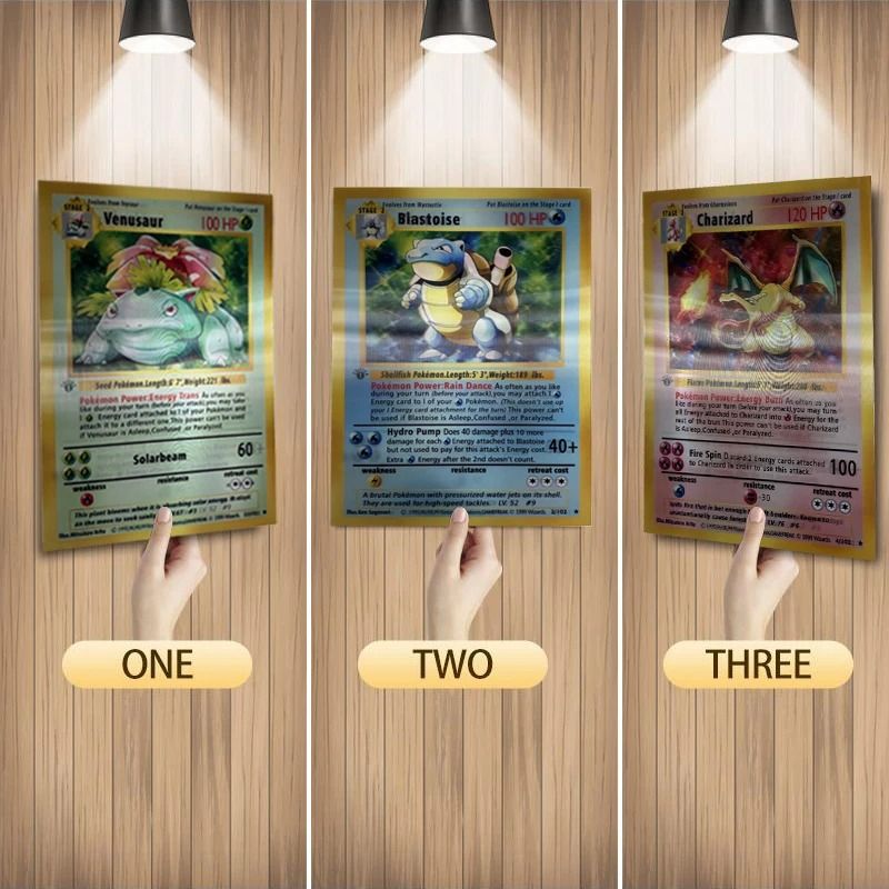 Anime 3D Lenticular Pokemon Poster CharizardBlastoiseVenusaur Birthday Gifts 3D Flip Picture Room D 6