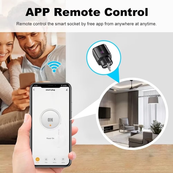 Smart WiFi Power Monitoring Socket With Child Lock And Voice Control 2
